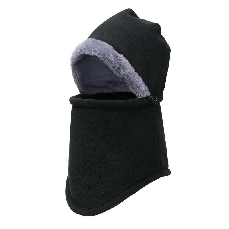 

Men Women Outdoor Riding Hiking Warm Fleece Hat Mask Winter Camping Climbing Fishing Plus Velvet Windproof Thermal Cap Headwear