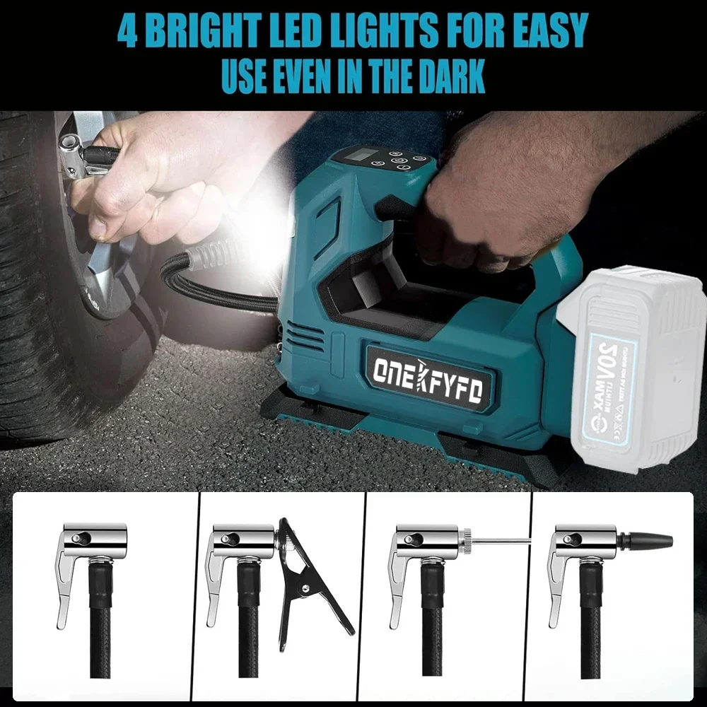 Портативный цифровой воздушный насос для накачивания шин