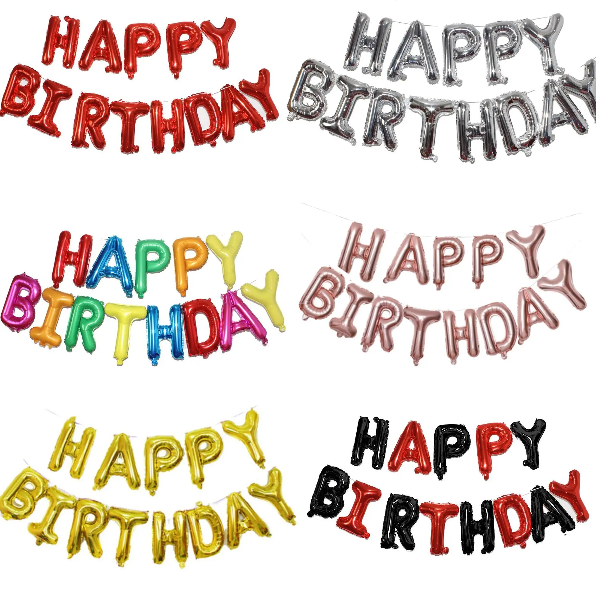

16 inch happy birthday happy birthday letter aluminum film balloon birthday dress up arrangement balloon