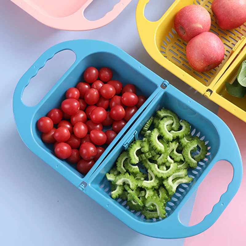 Foldable Plastic Fruit Vegetable Washing Basket Sink Drain Bowl Dish Plate Tableware Storage Holder Kitchen Organizer Supplies |