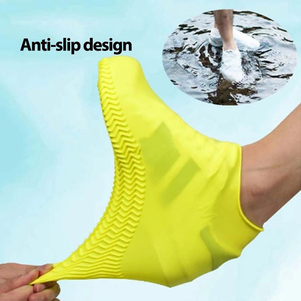 

1 пара, Многоразовые водонепроницаемые резиновые чехлы для обуви