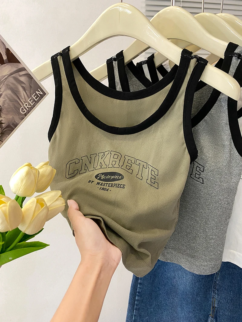 

Sexy Little Camisole Women Wear American Style Chic Sweet Hot Girl Design Small Short Sleeveless Top Summer Tank Top