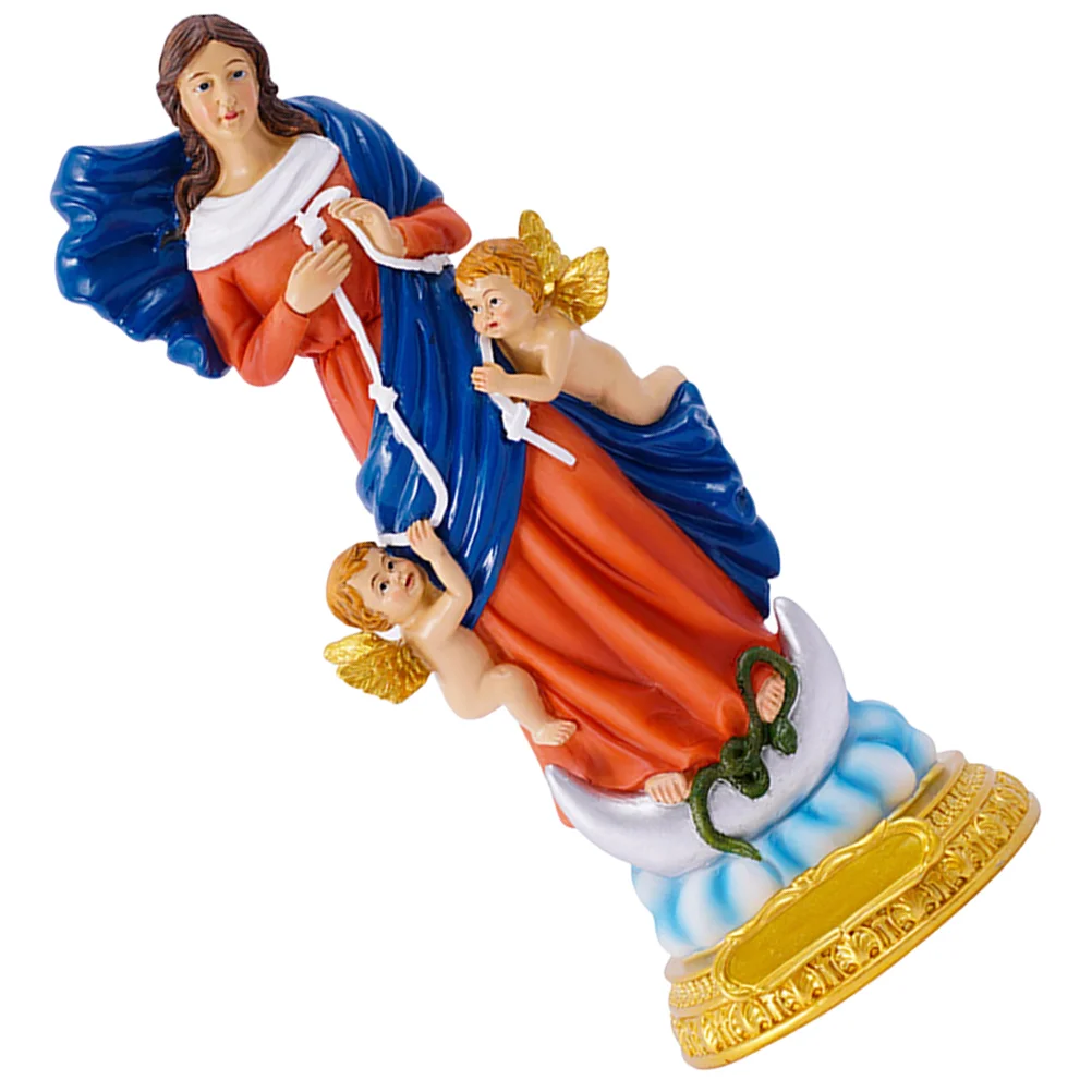 

Character Ornament Xmas Gifts Desktop Virgin Mary Accessories Catholicism Church Decorations Resin Craft Figurine Mother Statue