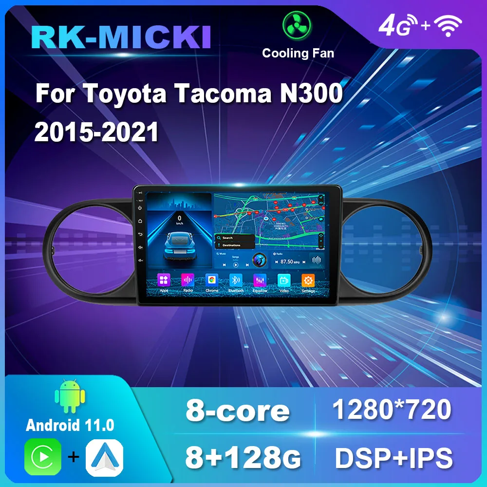9 Inch Android 11.0 For Toyota Tacoma N300 2015-2021 Multimedia Player Auto Radio GPS Carplay 4G WiFi DSP Bluetooth