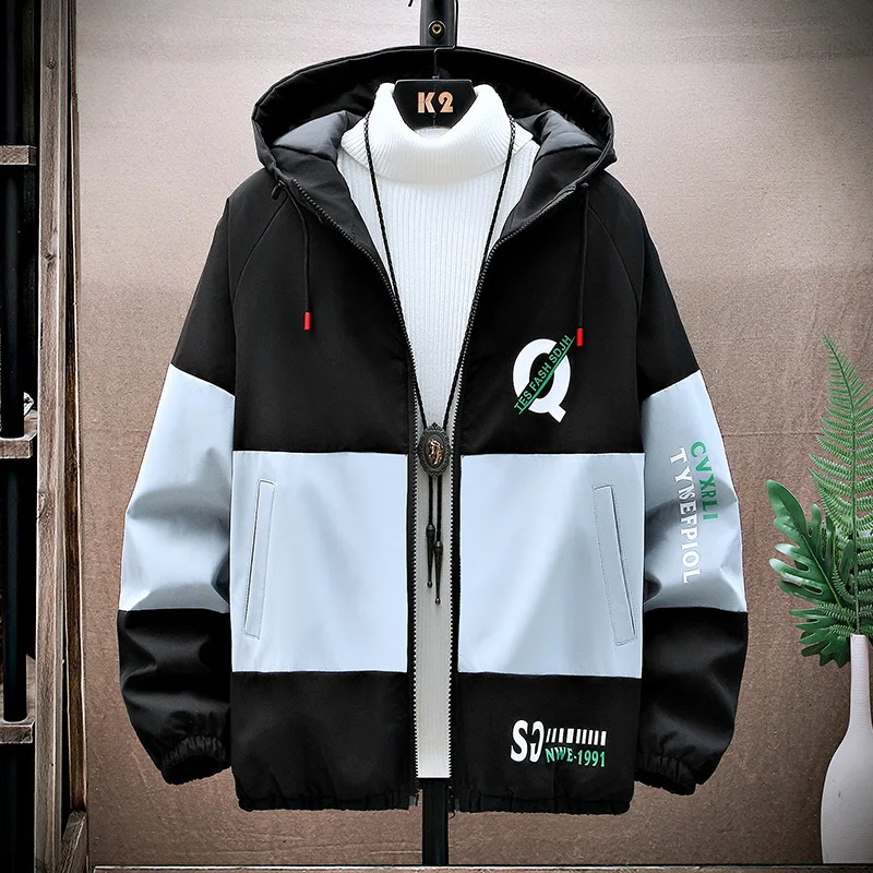 

New Coat Men's Winter Thick Jacket Long Sleeve Casual Warm Fleece Coats Men Korean Loose Trend Plush Hooded Streetwear Jackets