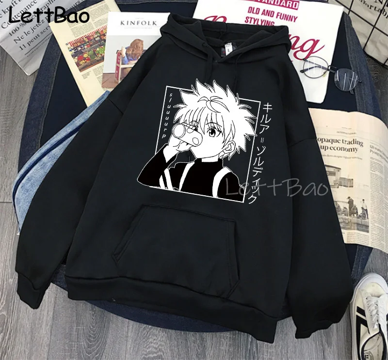 

Cute Mens oodies unter X unter Men Women Pullovers oodies Sweatsirts Killua Zoldyck isoka 90s Anime oody Streetwear Tops