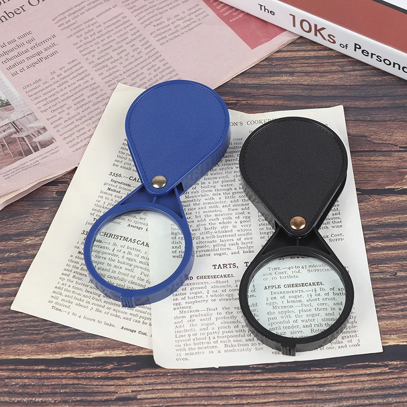 

Складная Карманная Лупа диаметром Лупа с брелоком портативное увеличительное стекло