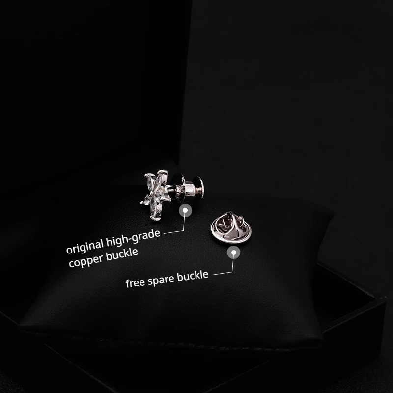 6028 Brooch Mini Flowers Small Pin Cardigan Fixed Anti-Exposure Collar Buckle Refined Simple Clothes Accessories Jewelry Gifts