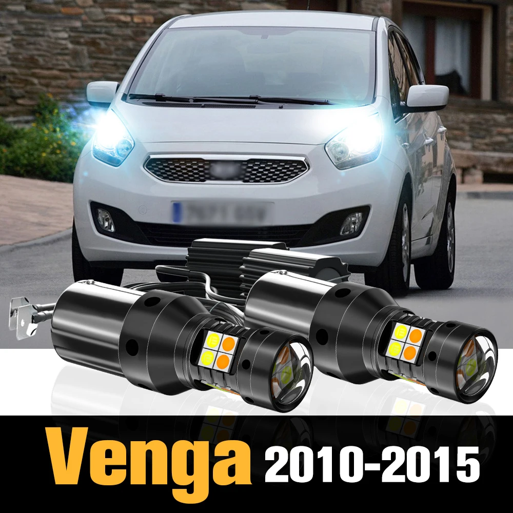 

2pcs Canbus LED Dual Mode Turn Signal+Daytime Running Light DRL Accessories For Kia Venga 2010-2015 2011 2012 2013 2014