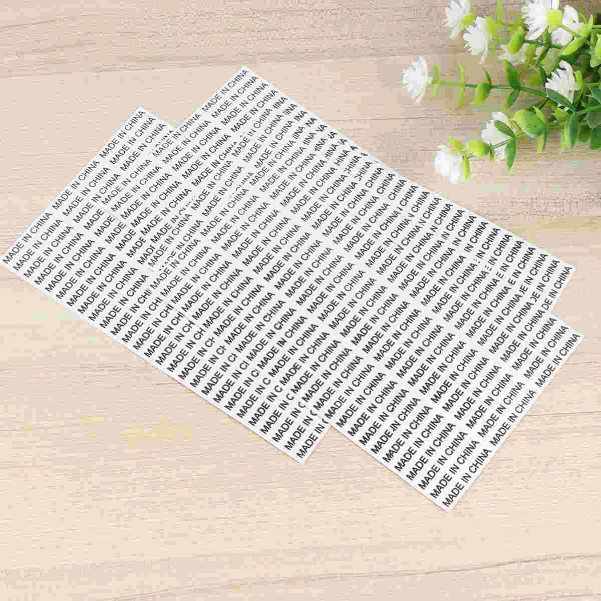 

5000 Pcs Made in China Stickers Waterproof Self Adhesive Labels Package Stickers Show Country of Origin on China Imported