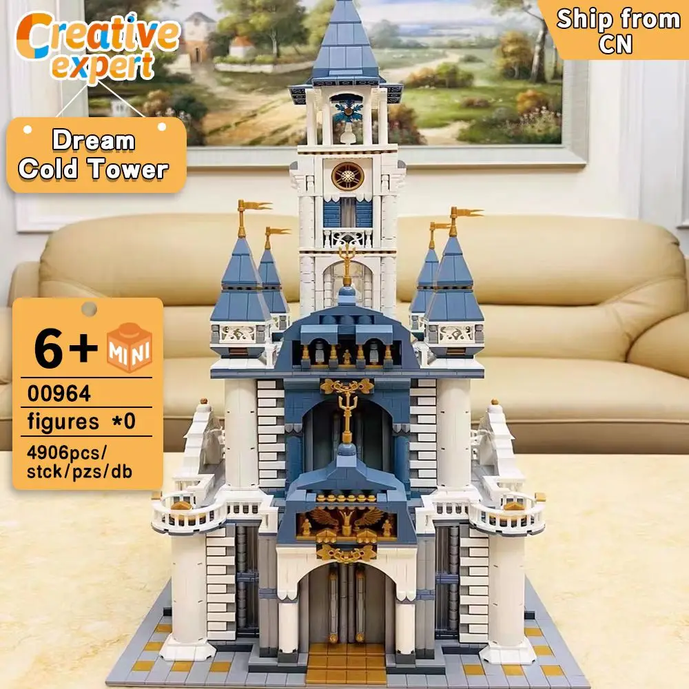 

00964 креативный эксперт Moc Dream Cold Tower замок мини-блок уличный вид модульный большой архитектурный конструктор 4906 шт.