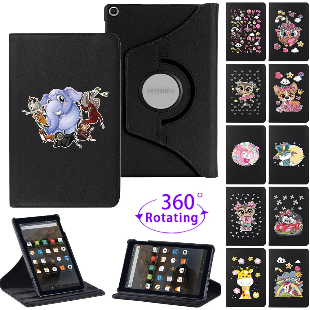 

360 Degree Rotating Tablet Case for Amazon Fire 7 5th Gen/Fire 7 7th Gen/Fire 7 9th Gen Anti-fall Adjustable Folding Stand Cover