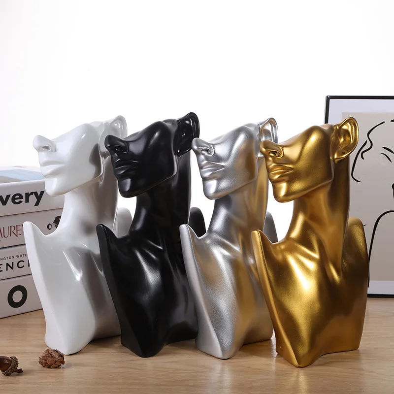 

Украшения ручной работы из смолы в современном стиле, подставка для шеи и ожерелья, ювелирные изделия, витрина, реквизит для домашнего декор...