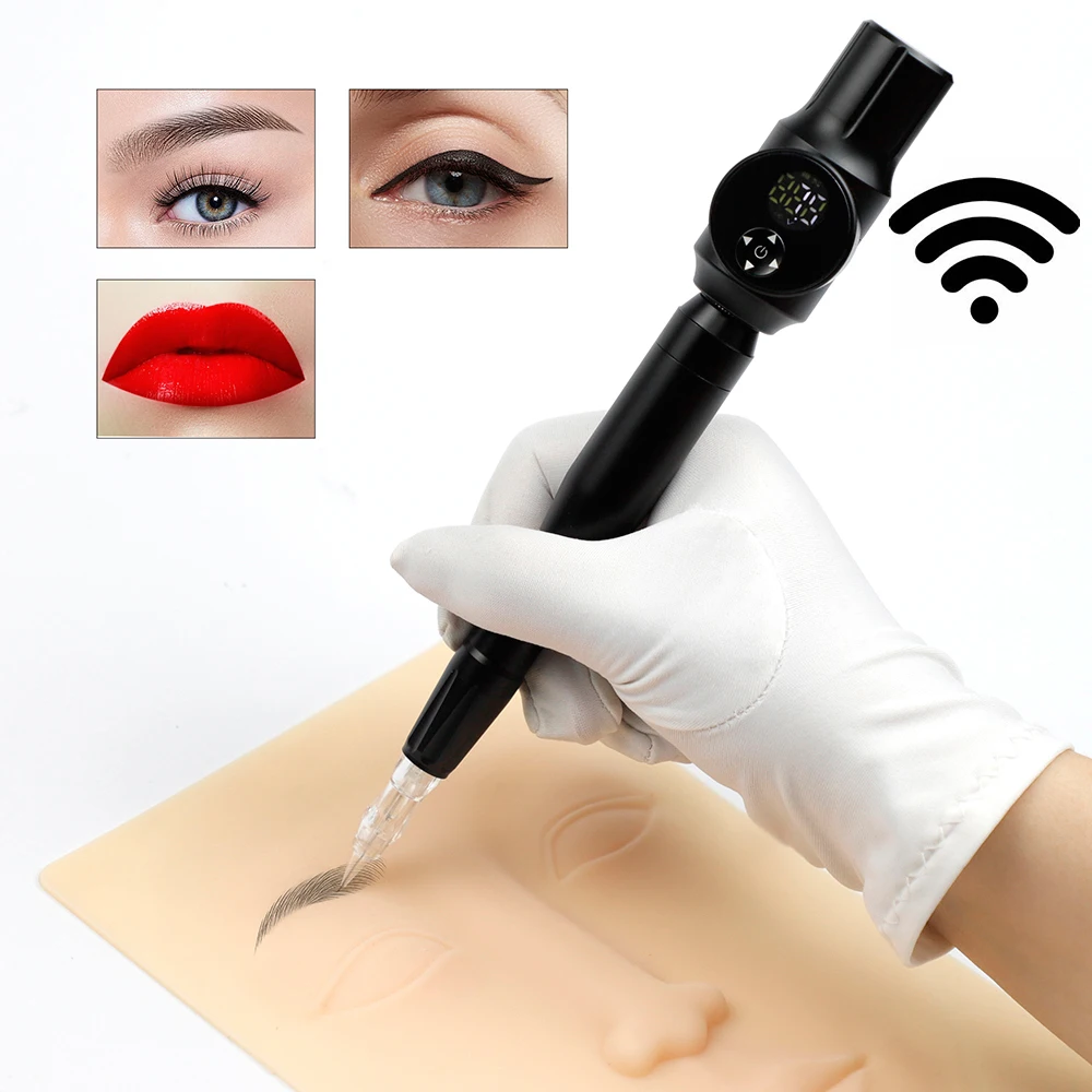Wireless Permanent Makeup Machine for Eyebrows Miroblading Shading Eyeliner Lip Microshading PMU Tattoo Pen Gun MTS Kit | Красота и