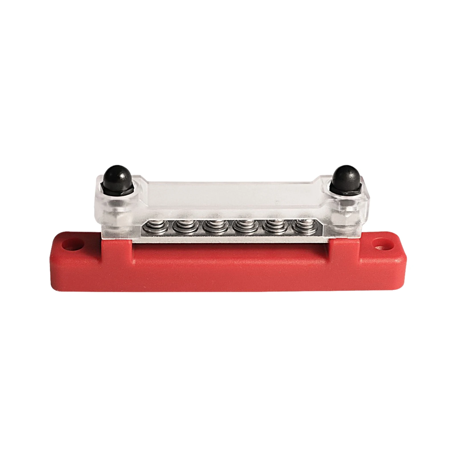 

6 Terminal Bus Bar Power Distribution Block With Transparent Cover Anti-rust Protection Durable Bus Bar For Boat Marine Car
