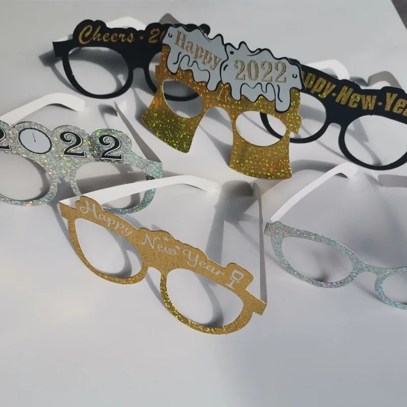 Новогодние блестящие очки реквизит для фотографий взрослых и детей (6 шт.)