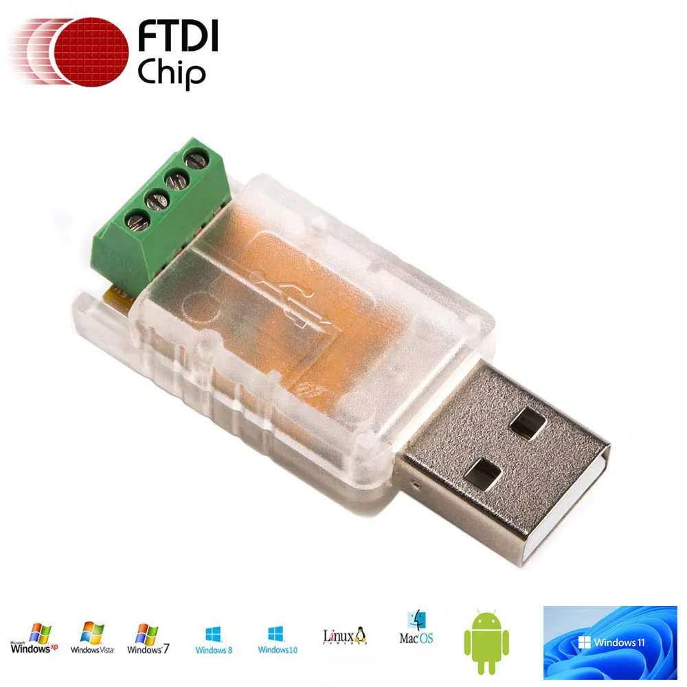 Sinforcon FTDI Chip FT232R USB2.0 к RS485 к USB последовательному адаптеру с клеммами, пайка, бесплатный COMTEST, тестовый инструмент