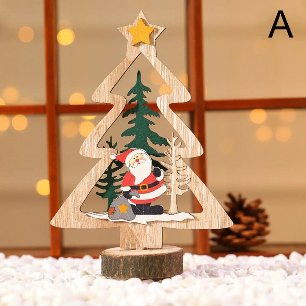 

Party Christmas Decoration Room 1Pcs Home Ornaments Santa Snowman Table Wooden Xmas 20cm Christmas Party Claus