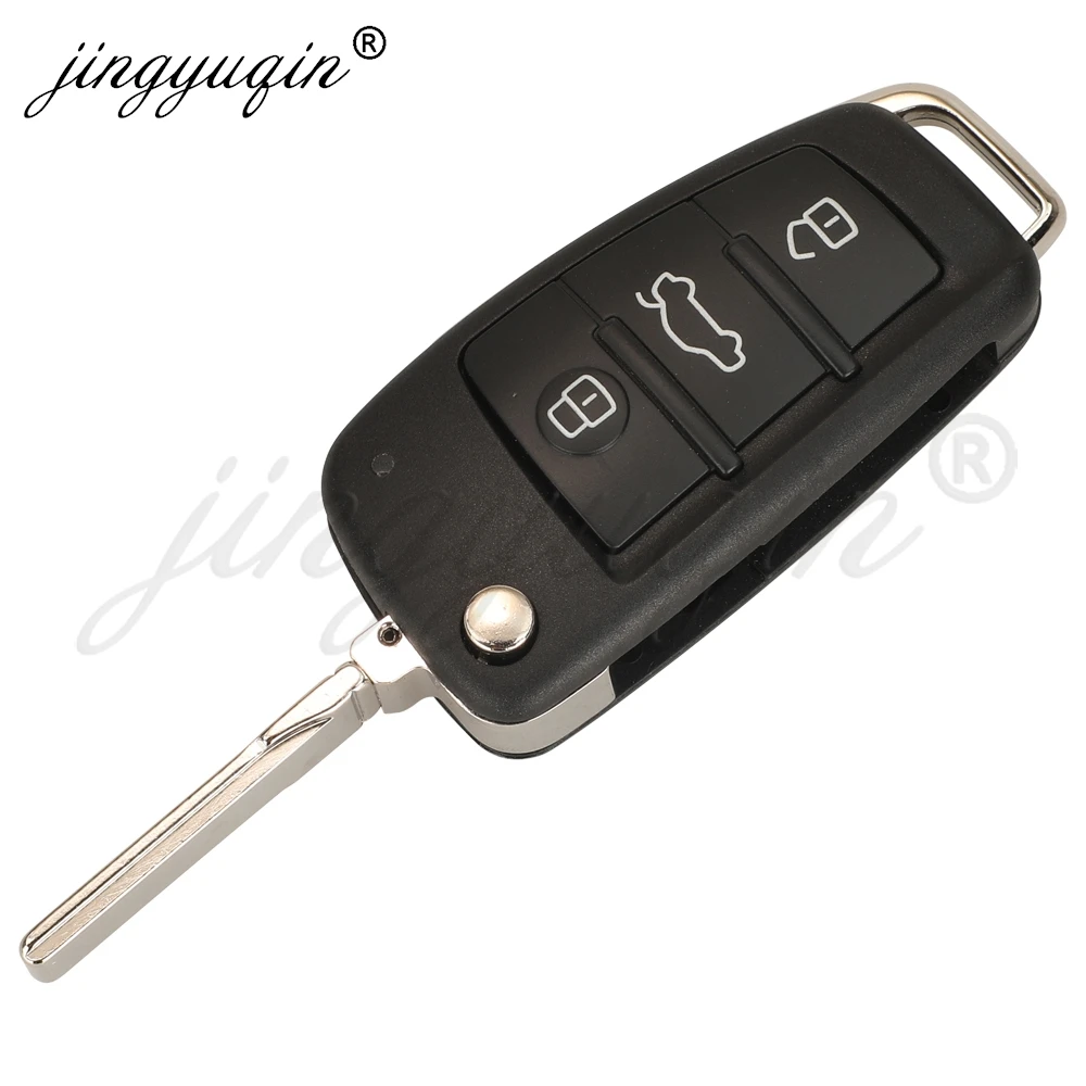 Jingyuqin 8P Дистанционный Ключ Для Audi A1 A3 TT S1 S3 Q3 2005+ 433 МГц ASK ID48 Чип Flip-Breloch