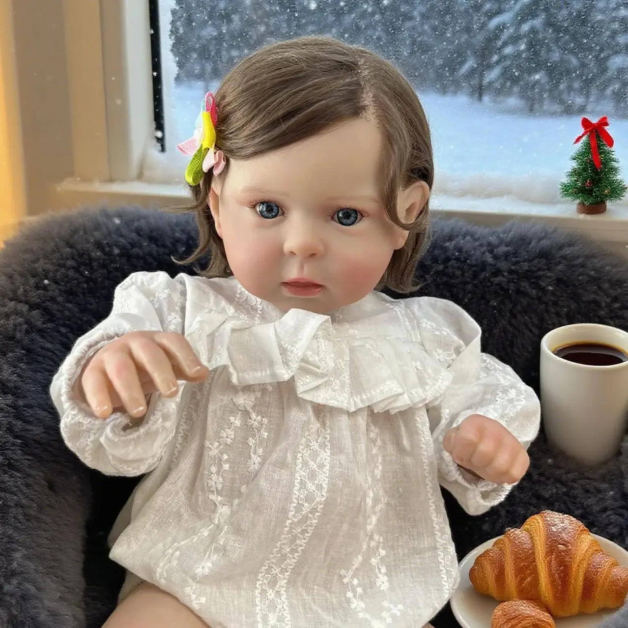Кукла BZDOLL с тканевым телом, 50 см, милая кукла-реборн для девочек, реалистичная 3D-кукла с имитацией кожи и кровеносных сосудов, подарок на день рождения для маленькой принцессы (art.: 3920dadcefe61) - 3920dadcefe61