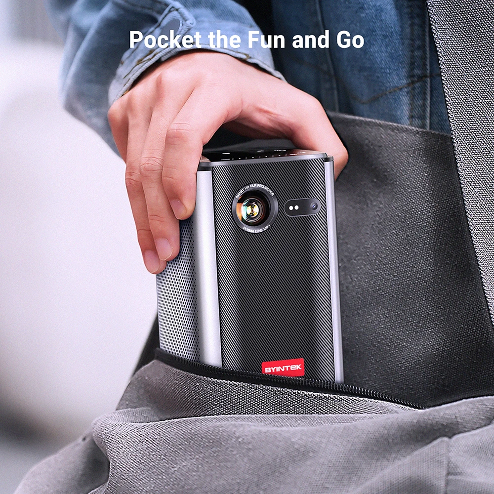 BYINTEK P70 Перезаряжаемый карманный портативный умный домашний кинотеатр Android Mini 4K 3D