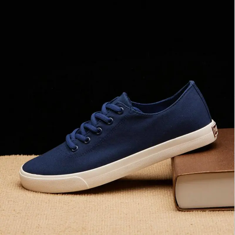 Туфли мужские на шнуровке Вулканизированная подошва дышащие плоская