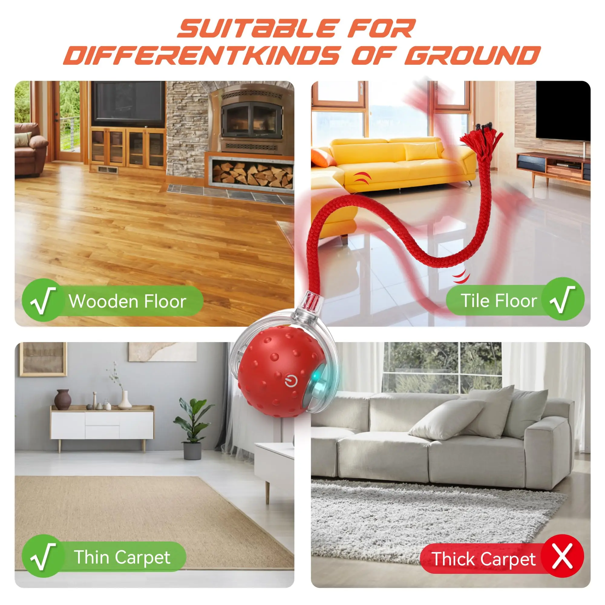 Игрушки для кошек автоматический вращающийся шар с искусственным хвостом