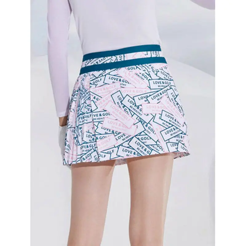 2023 Spring/Summer Women's Golf Skirts Printed Anti-Light Pleated SkirtsTennis Sports GolfClothes Ladies Golf Skirts Golf Shorts