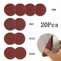20pcs sandpaper 5inch 125mm round sandpaper disk sand sheets hook loop grit for stone round red disk sand sheets disc