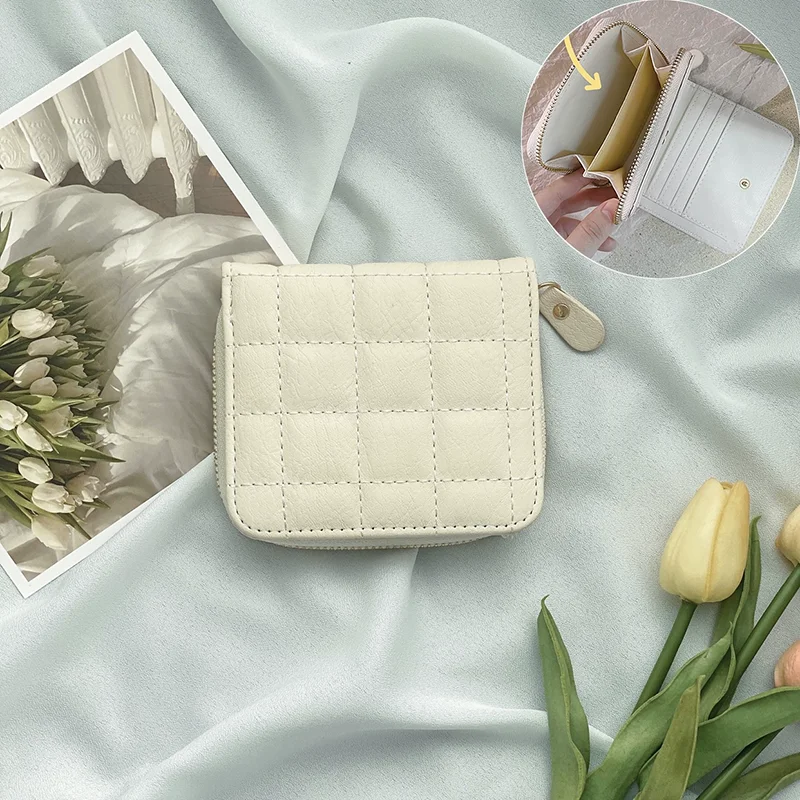 Ins Wind Retro Female Models Small Exquisite Simple Mini College Students Simple Money Clip Minimalist Small Wallet