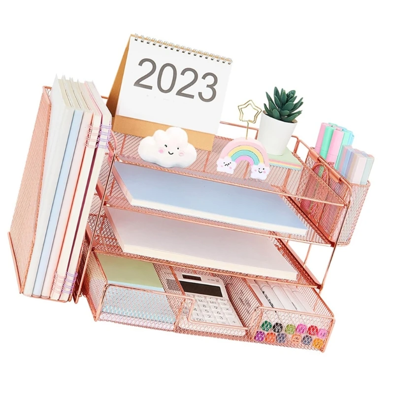 Многофункциональные настольные органайзеры Y1UB 4-х ярусный лоток для папок с