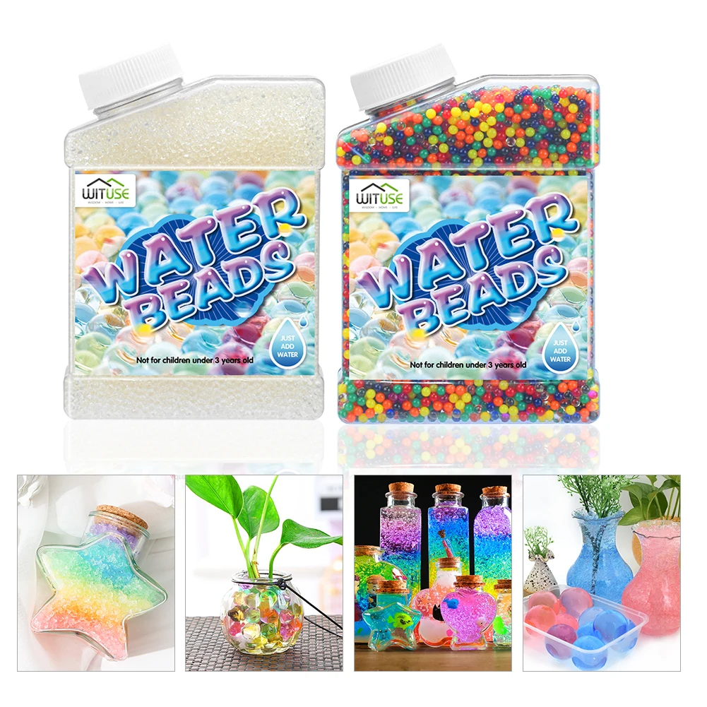

Water Beads Crystal Soil Water Beads Mud Grow Magic Jelly Home Decor Hydroponics Rainbow Bottle DIY Vase