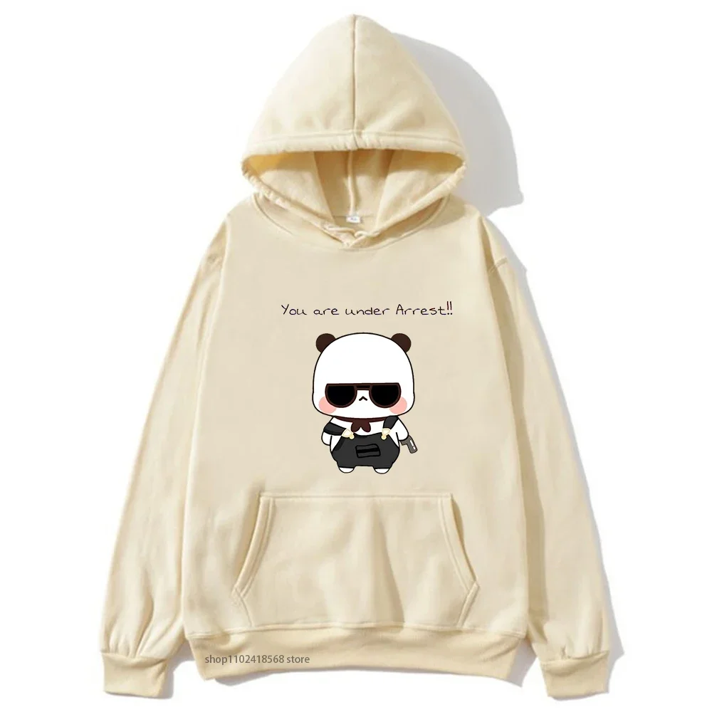 Милый шпионский офицер Dudu и Bubu с черной толстовкой одежда для пары панда