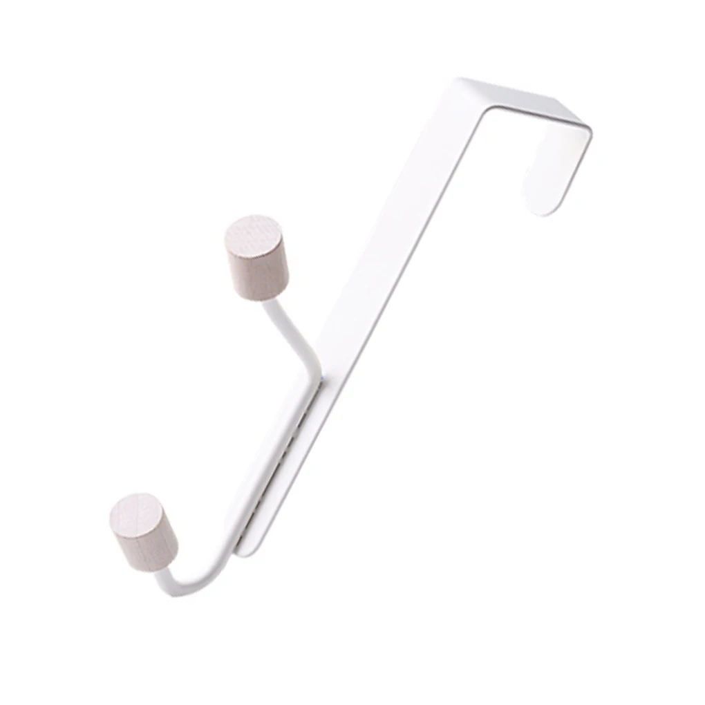 

Door Back Hanger Coat Scarf Hat Storage Holder Bathroom Living Room Hook Nonslip Hanging Organizer Double Head Rack