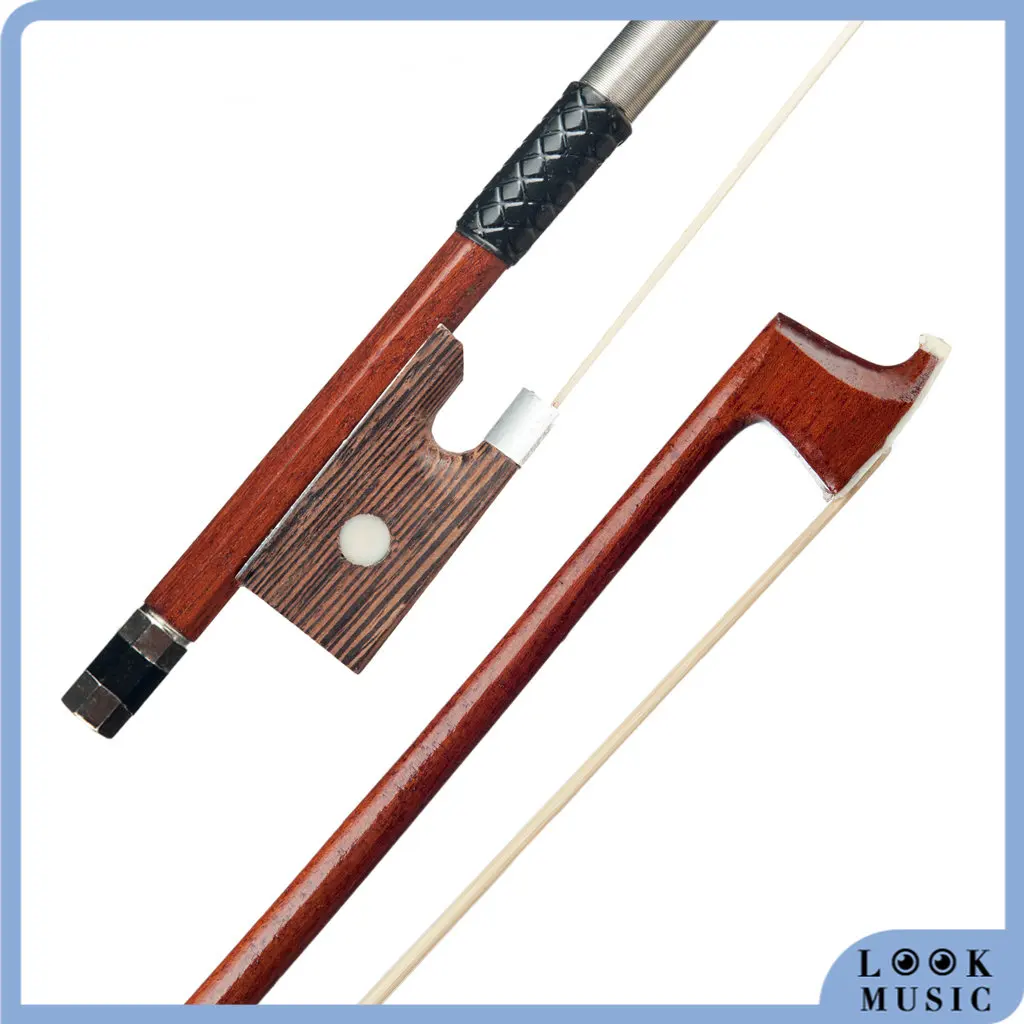 

LOOK 4/4 Violin Bow Brazilwood Round Stick Fiddle Bow Student Violin Bow Well Balance