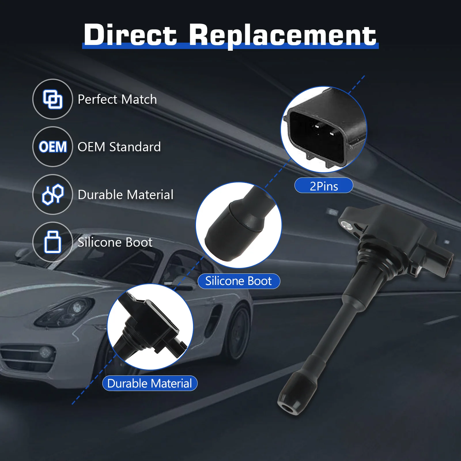 4 шт. катушка зажигания + двойных иридиевых свечи для Nissan Altima Cube Rogue Infiniti FX50 uf549