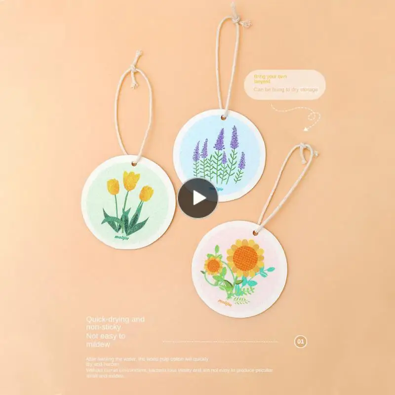 

Cartoon Thickened Dishwashing Cotton Kitchen Absorbent Scrub Pot Sponge Brush Non-stick Oil Kitchen Brush Cleaning Supplies