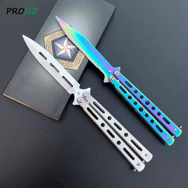 Нож-бабочка тренировочный резец-бабочка с четырьмя отверстиями полностью