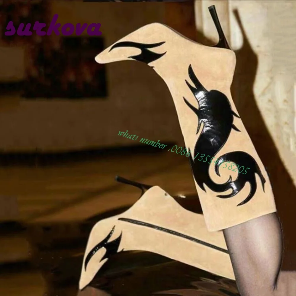 

Ботинки-гладиаторы женские на тонком каблуке, с острым носком, на молнии сбоку