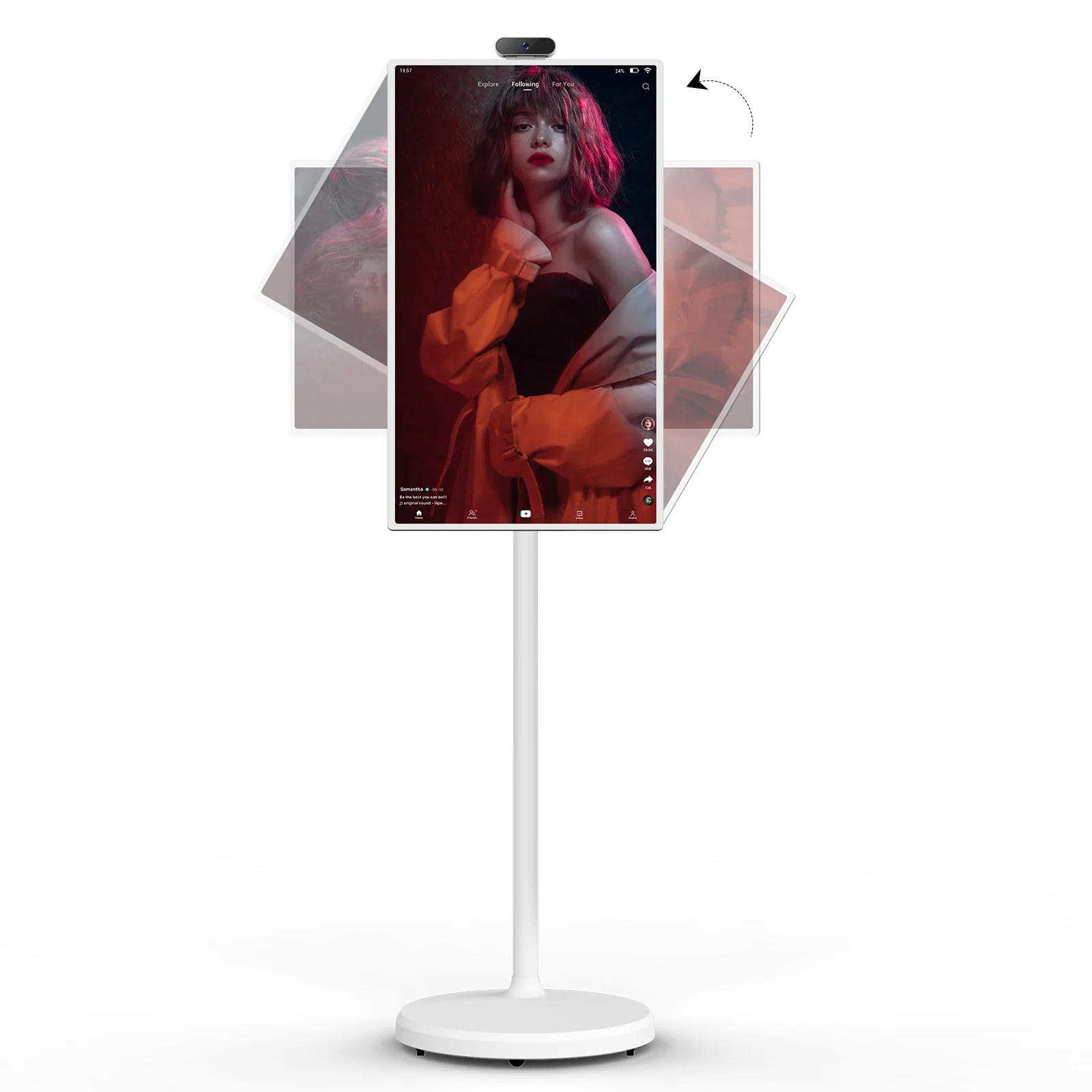 

Interactive 32 Inch Stand By Me Smart Television In Cell Touch Xbox Switch PS4 PS5 Game Monitor LCD Screen Movable TV