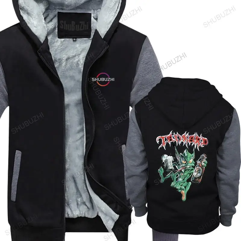 

men's thick hoodies fashion Tankard Alien German Thrash Metal Band Alcohol Beer Trash New Black male shubuzhi cotton warm coat