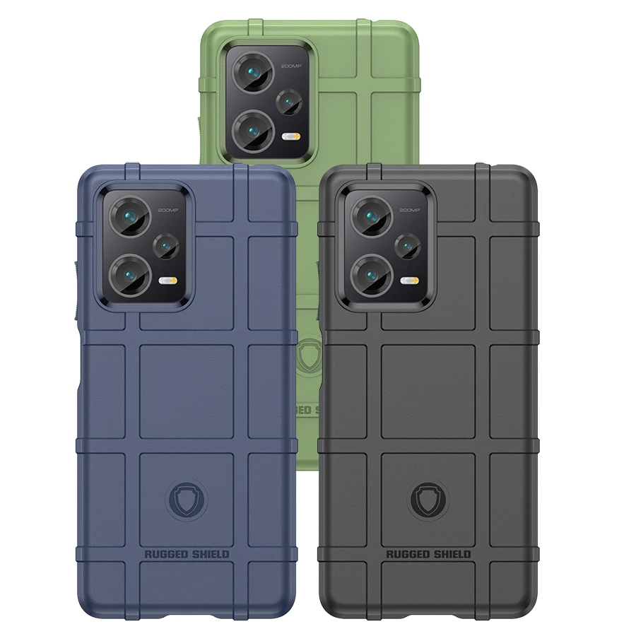 

Чехол для Xiaomi Redmi Note 12 Pro, прочный бронированный противоударный чехол для Redmi Note 12 Pro + чехол с мягкой силиконовой кнопкой