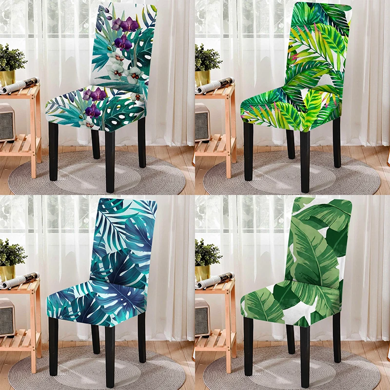 

3D Leafy Pattern Print Home Decor Chair Cover Removable Anti-dirty Dustproof Stretch Chair Cover Chairs for Bedroom Desk Chair