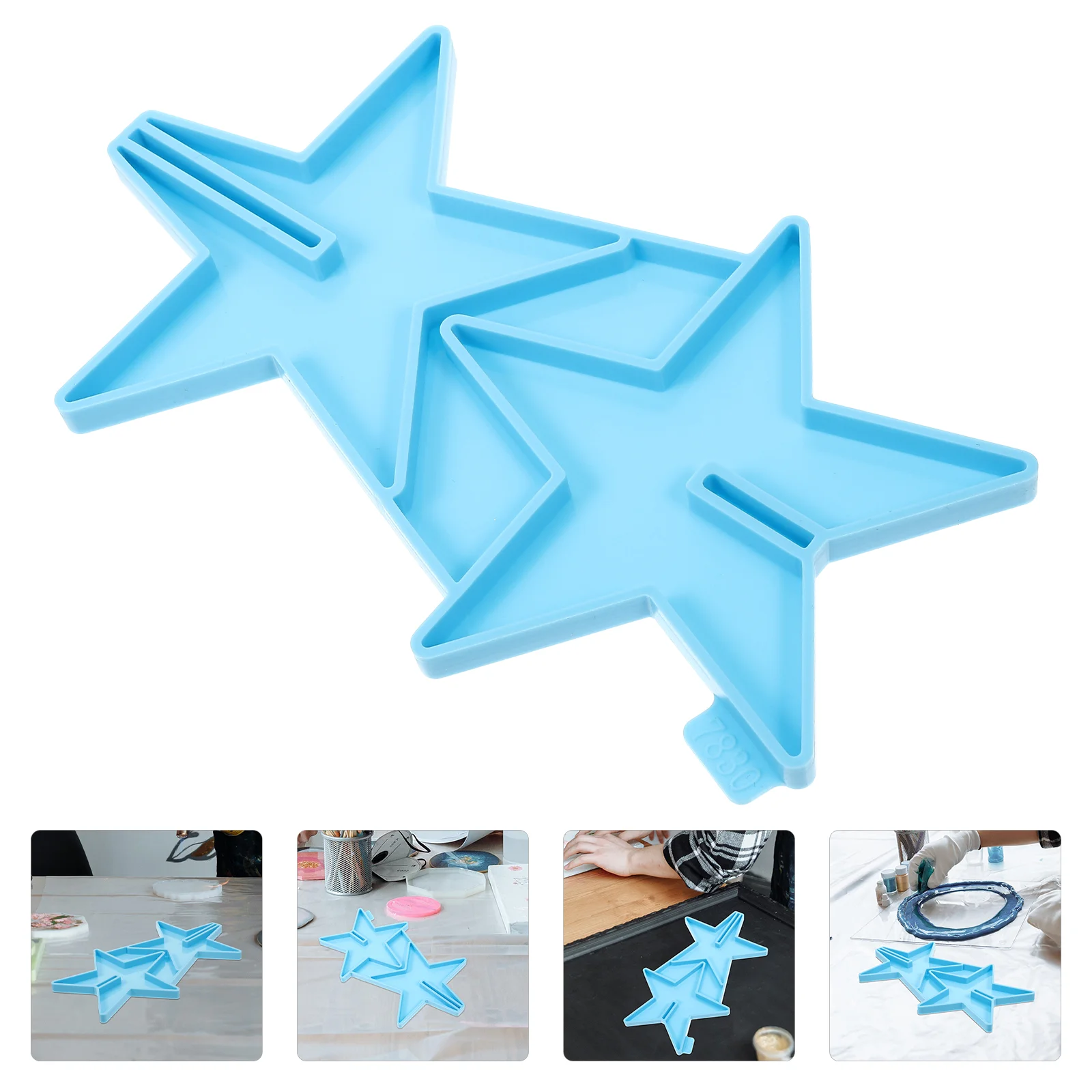 

Silicone Star Mold Easy to Release Pentagram Mould DIY Craft Flexible Star Mould