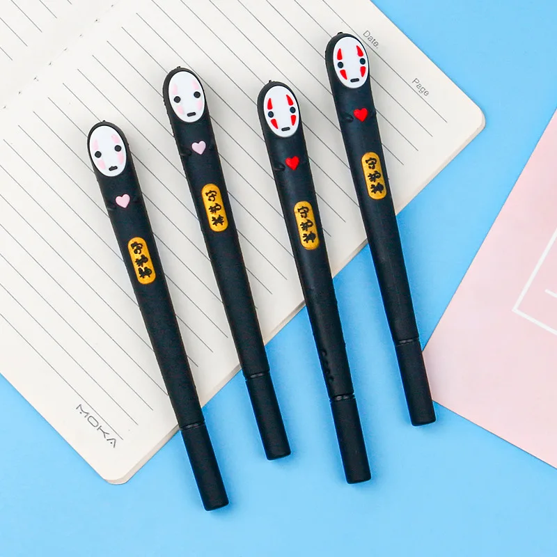 

Японская гелевая ручка с пириллированным эффектом, без лица, милая 0,5 мм, черные чернила, нейтральные ручки, рекламные канцелярские принадлежности, подарок, школьные письменные принадлежности