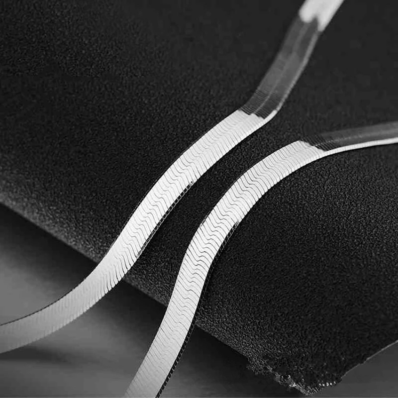 Ожерелье унисекс серебристое ожерелье 4 мм змеиная цепочка для мужчин и женщин