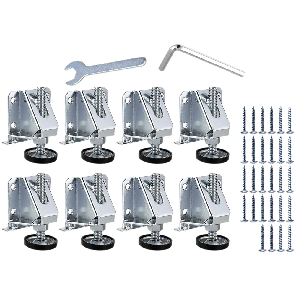 

8 Pcs Wardrobe Cabinet Leveling Feet Adjustable Furniture Levelers Pool Stabilizers Leg Iron Heavy Duty