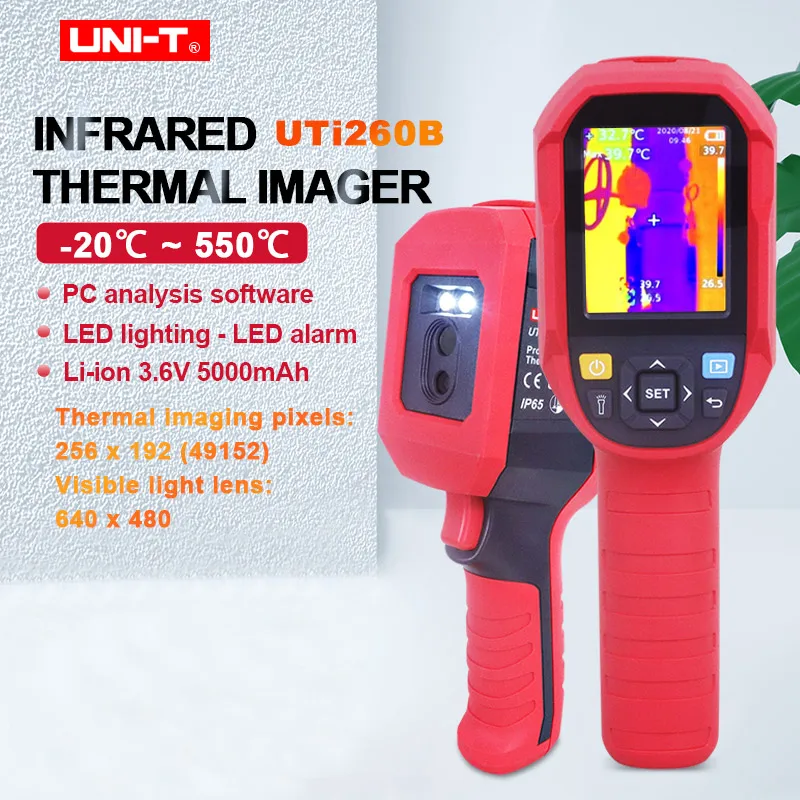 

UNI-T UTi260B HD 256*152 пикселей, промышленный инфракрасный тепловизор, камера, схема изображения температуры, техническое обслуживание