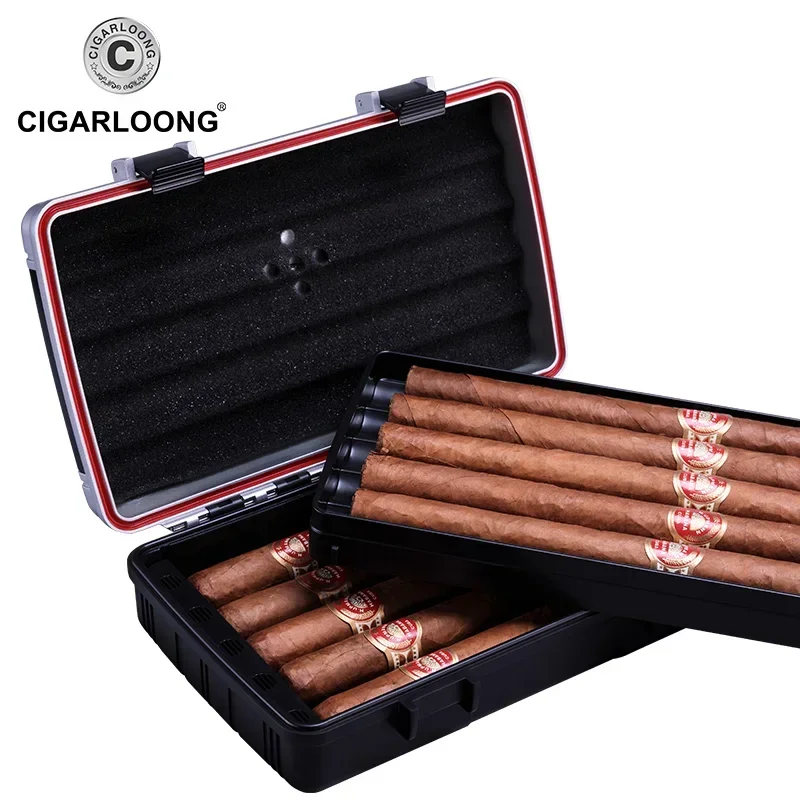 Портативный хьюмидор CIGARLOONG дорожная коробка для сигар вмещает 10-сигары с
