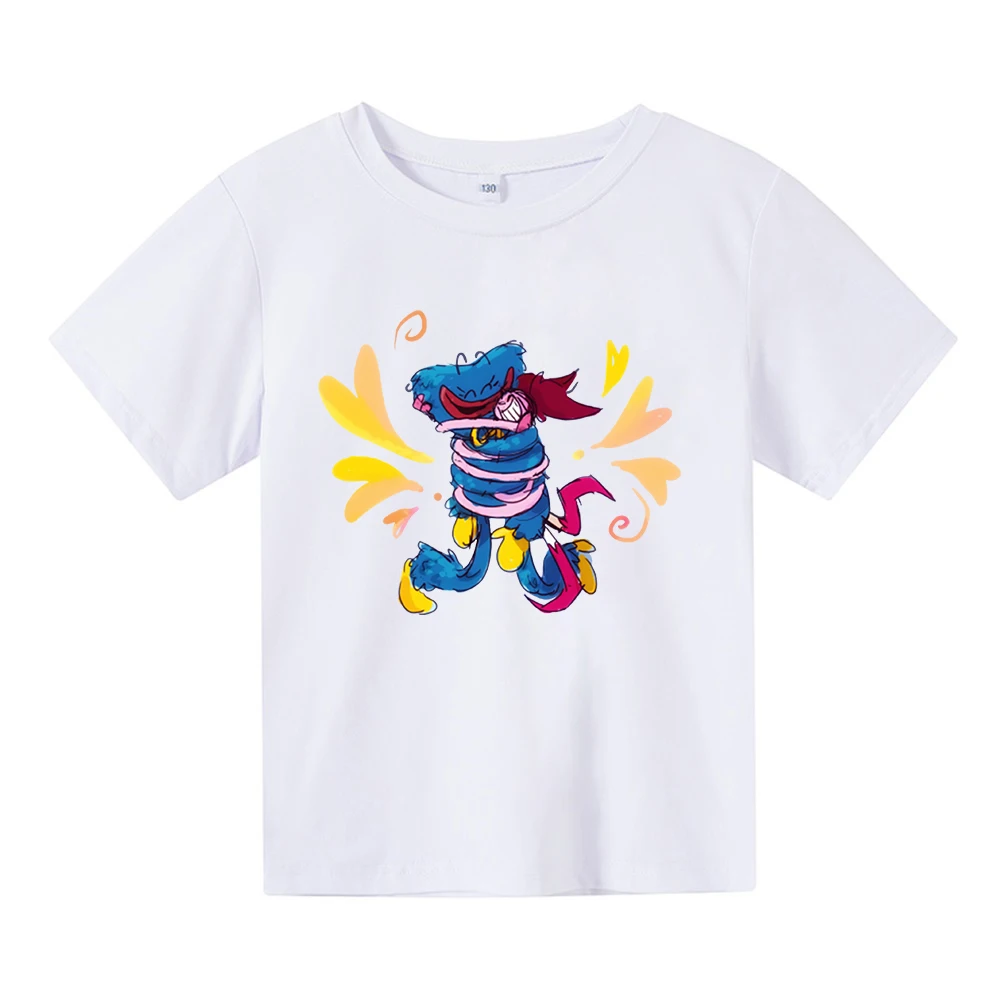 

Kids Game Poppy Playtime Boys T-Shirt Cartoon Printiing Harajuku Casual Graphic Tee Huggy Wuggy Catton Short Sleeve Grls Tshirts